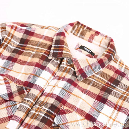 men's soft flannel cotton shirt jacket